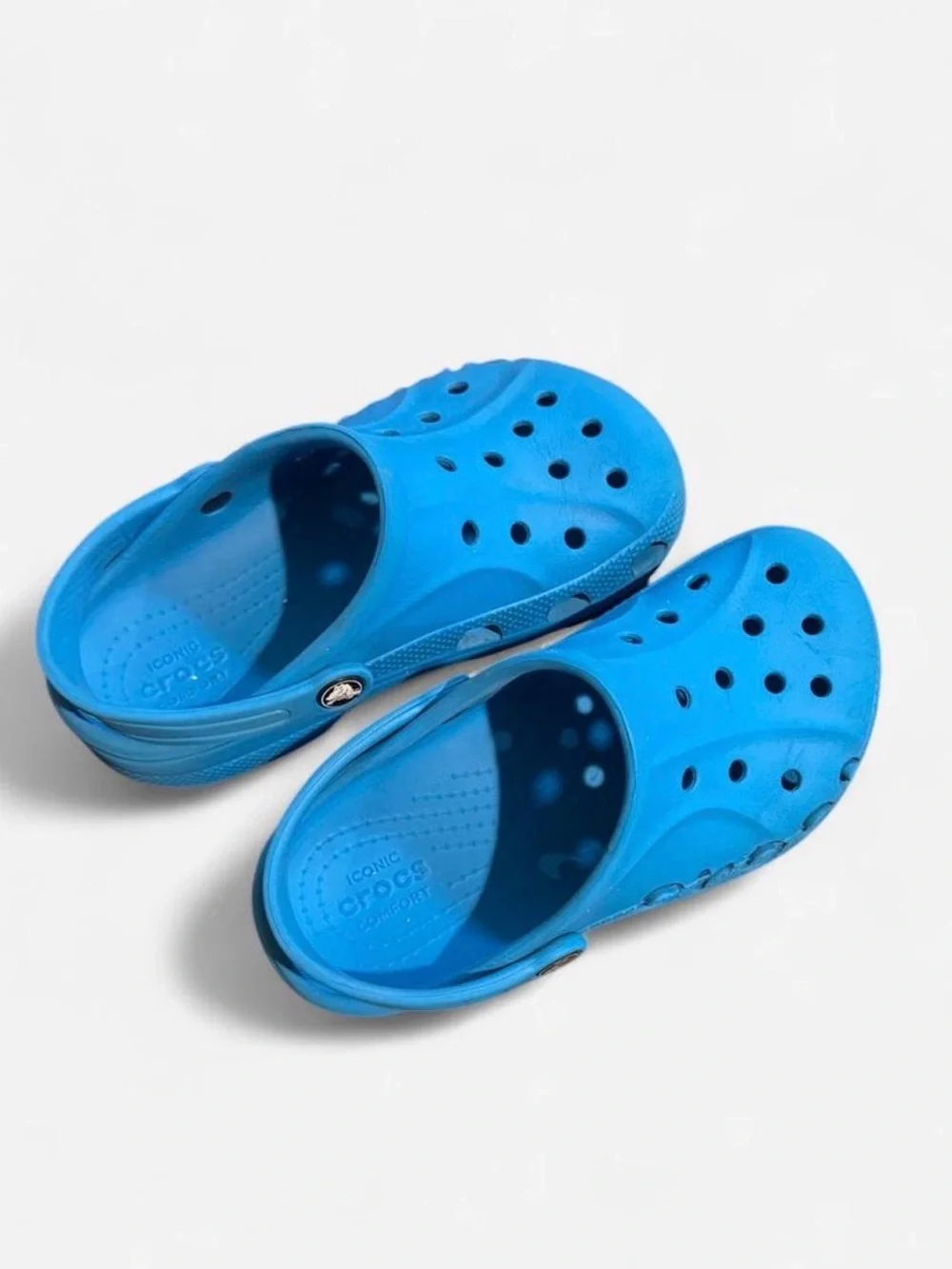CROCS Kids Lightweight Blue Clogs with Heel Strap